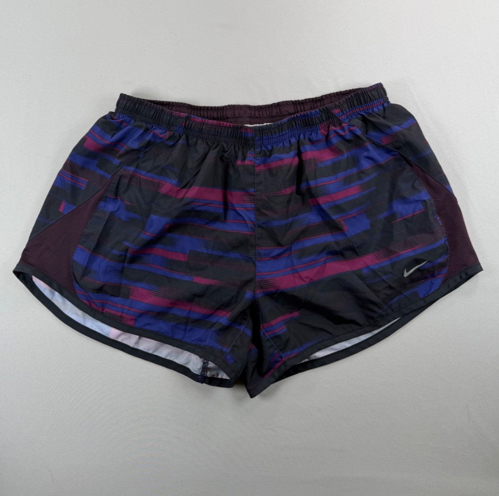 Nike Dri-Fit Tempo Activewear Shorts (Women's Medium) in Purple/Black